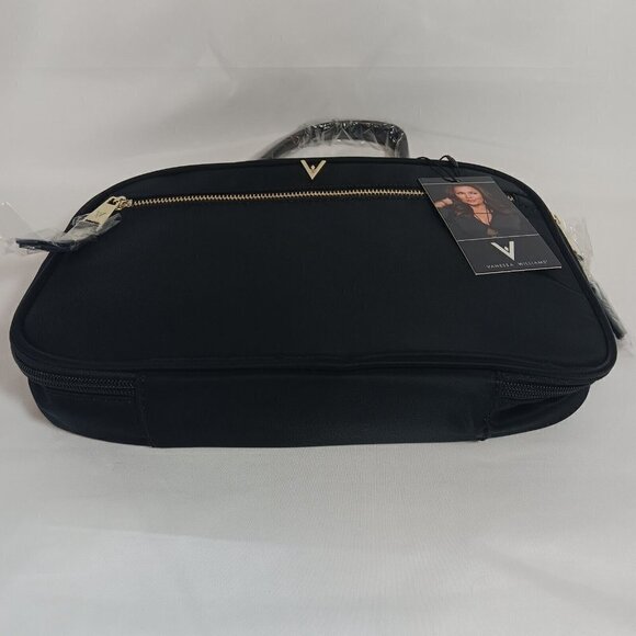 Vanessa Williams Large Cosmetic Bag NWT and Dustbag Black - Picture 5 of 9